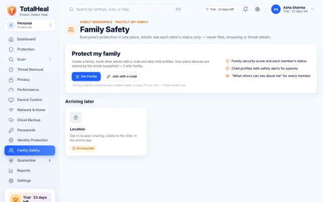 TotalHeal — Family Safety